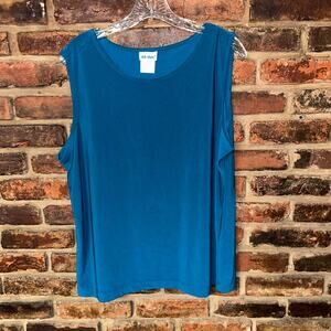 Vicki Wayne Teal Blue Sleeveless Tank Top Women's Size XL